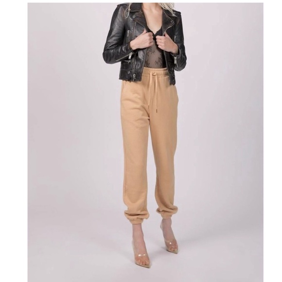 NEW WEWOREWHAT SOLID TAN SWEATPANTS - Picture 2 of 15